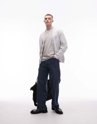 ARKET MIDWEIGHT TERRY CARDIGAN WITH V-NECK 