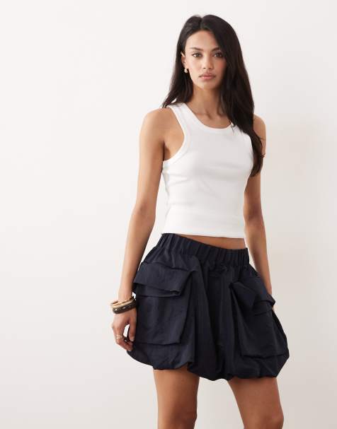 ARKET - Mini-jupe fonctionnelle coupe boule - Bleu foncé - view 1