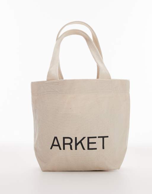 ARKET - Mini tote bag en toile - Blanc cassé , 2 de 4