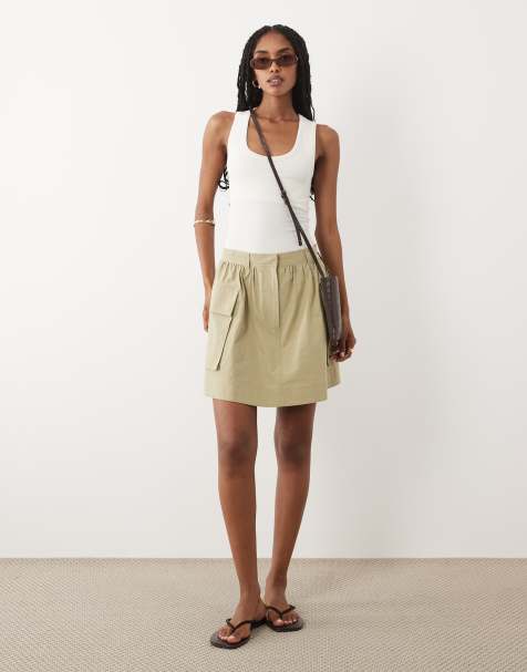 ARKET - Mini utility-rok in beige - view 1