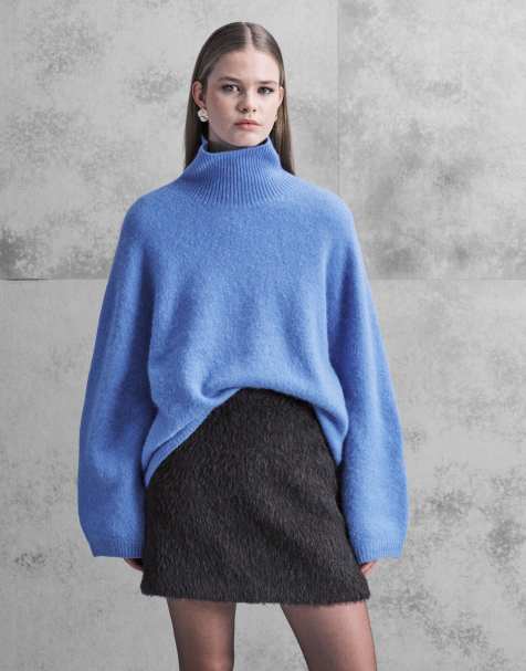 ARKET - Minigonna in lana soffice marrone cioccolato - view 1