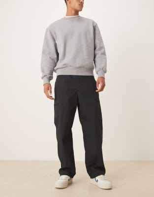 Arket Minimal Cargo Pants In Black