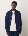 [Arket] ARKET minimal denim overshirt in dark blue-Navy 46 Dark blue