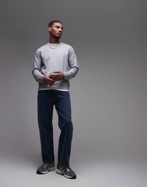 ARKET minimal jersey sweatshirt with crew neck in gray, 2 of 4