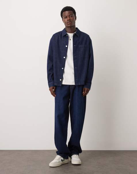 ARKET - Minimalistisch denim overhemd in strak donkerblauw - view 1