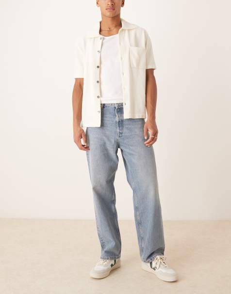 ARKET – Mist – Baggy Jeans in blauer Waschung mit leichtem Age-Effekt, mit niedrigem Bund und weitem Bein - view 1