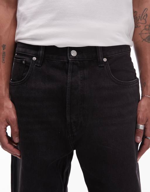 ARKET Mist low rise baggy wide leg jeans in washed black, 5 of 5