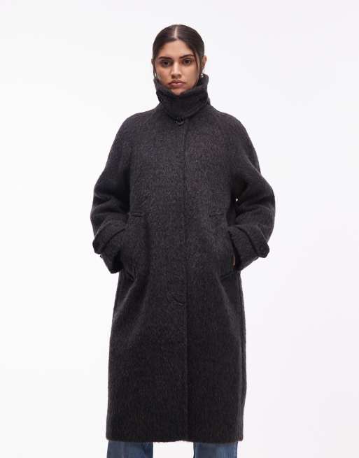 ARKET – Mittellanger Oversize-Mantel aus Wolle und Alpakawolle in Schwarz, 2 von 4