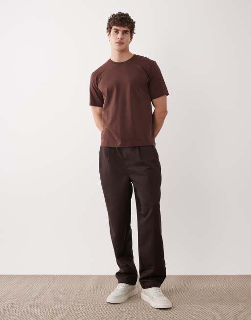 ARKET – Mittelschweres Jersey-T-Shirt in Schokobraun, 2 von 5