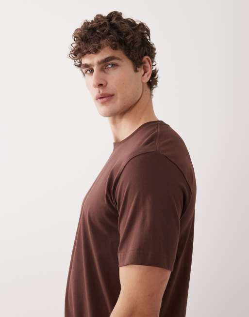 ARKET – Mittelschweres Jersey-T-Shirt in Schokobraun, 4 von 5