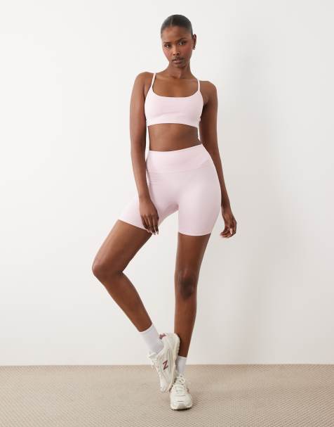 ARKET - Mix and Match - Ensemble brassière de sport ultra-douce et short - Rose - view 1
