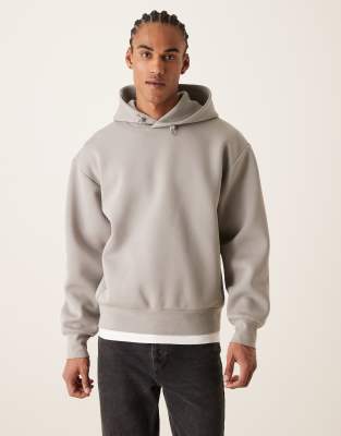 Mix and Match - Kapuzenpullover aus neoprenartigem Material in Maulwurfbraun-Brown Brown XS