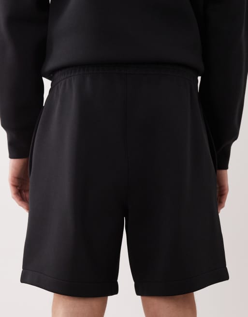 ARKET mix and match shorts in black scuba-style fabric, 5 of 5