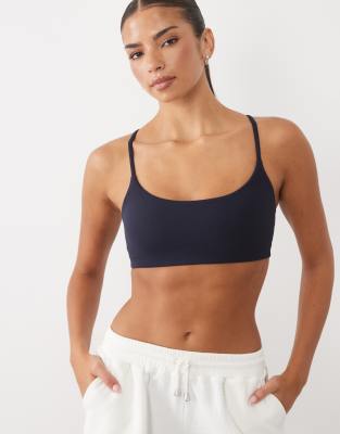 Arket Mix And Match Soft Stretch Sports Bra In Navy