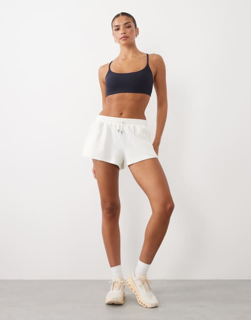 ARKET mix and match soft stretch sports bra in navy, 2 of 4