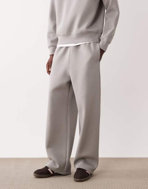 ARKET mix and match straight leg jogger in grey in scuba-style fabric
