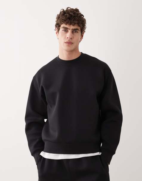 ARKET mix and match sweatshirt in black scuba-style fabric - view 1