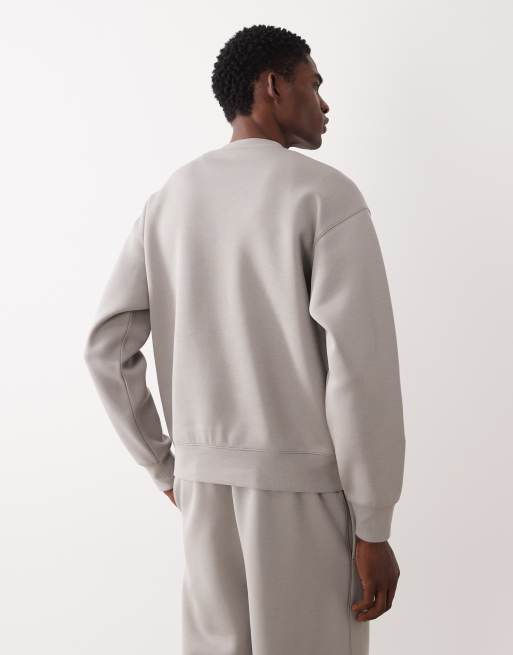 ARKET mix and match sweatshirt in gray scuba-style fabric, 3 of 5
