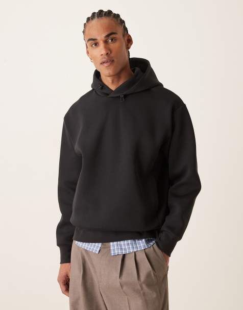 ARKET - Mix en match - Hoodie van stof in scubastijl in zwart - view 1