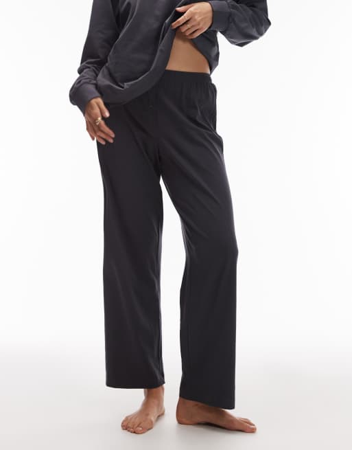 ARKET - Mix en match - Zachte lounge pyjamabroek van puur katoen in donkerblauw, 4 van 4