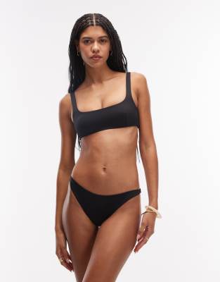 ARKET - Mix & Match - Bikinioberteil in Schwarz mit eckigem Ausschnitt