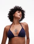 [Arket] ARKET Mix & Match triangle tie bikini top in navy 40 Navy