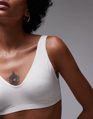 Arket Modal Seamless Soft Bra In White