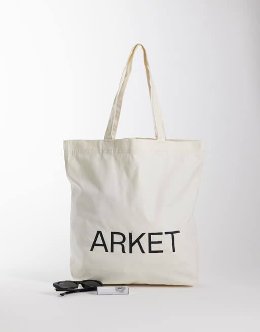 ARKET – Naturvit toteväska i kanvas, 2 av 4