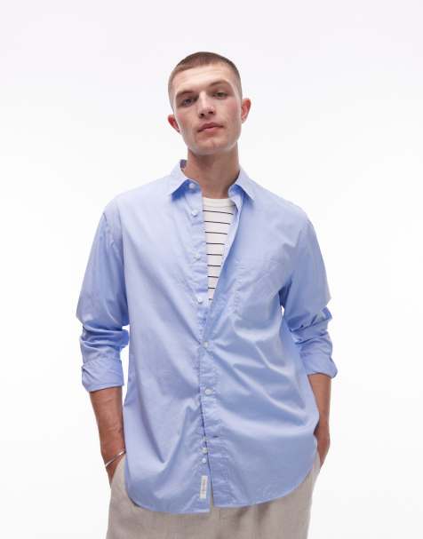 ARKET relaxed fit poplin shirt in blue