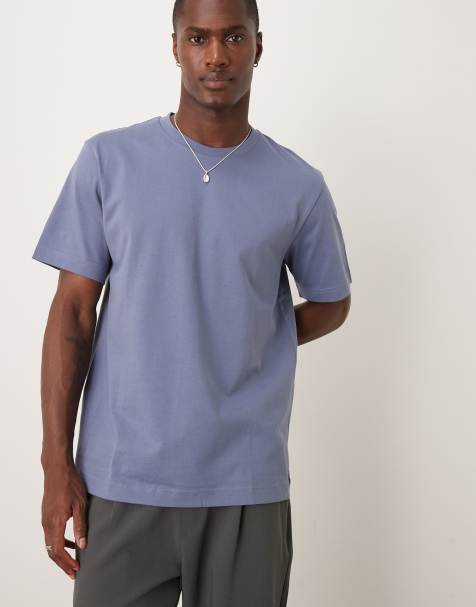 ARKET heavyweight jersey t-shirt in blue