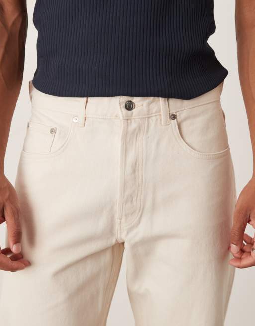 ARKET - Ocean - Ecrufarvede løstsiddende jeans med lige ben, 5 af 6