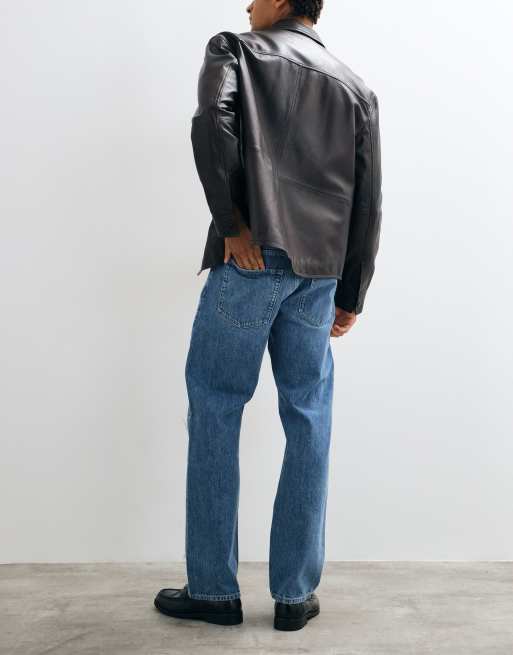 ARKET Ocean jeans dritti ampi blu medio, 3 di 5