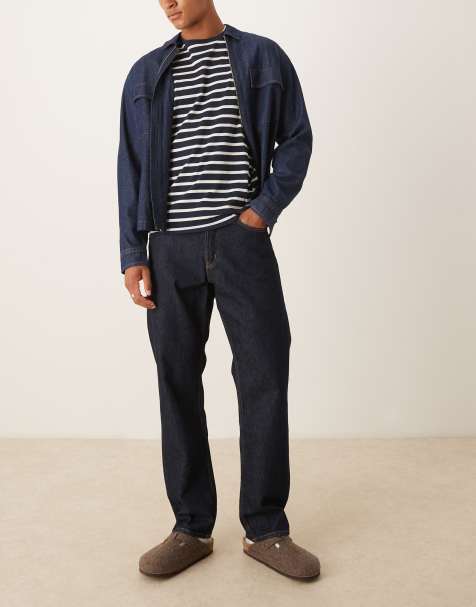 ARKET - Ocean - Jeans met losse rechte pijpen in blauw met donkere wassing - view 1