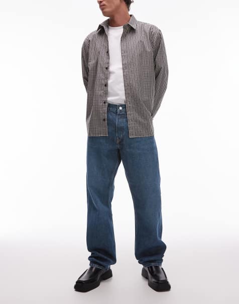ARKET - Ocean - Jeans met losse rechte pijpen in diepblauw met wassing - view 1