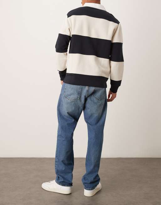 ARKET - Ocean - Jeans met losse rechte pijpen in mid-wash blauw, 2 van 5