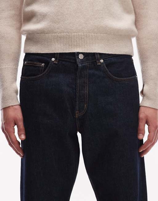 ARKET Ocean loose fit straight leg jeans in dark wash blue, 5 of 5