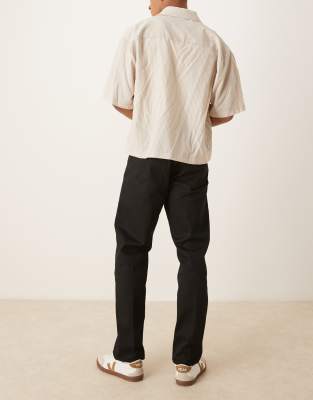 Arket Ocean Loose Straight Leg Jeans In Black