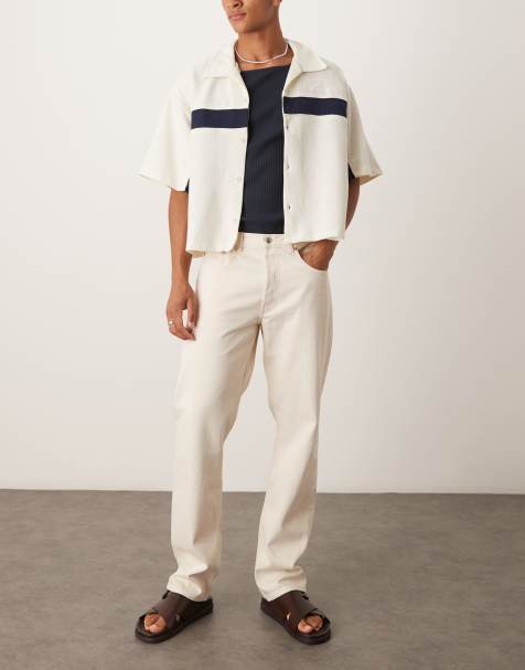 ARKET Ocean loose straight leg jeans in ecru