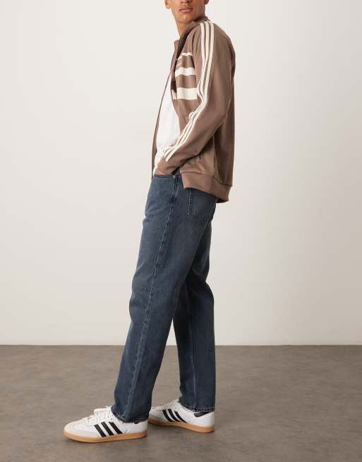 ARKET Ocean loose straight leg jeans in rinse wash blue, 3 of 5