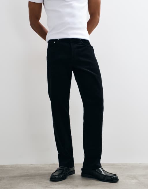 ARKET Ocean pantaloni in velluto a coste dritti neri, 2 di 5