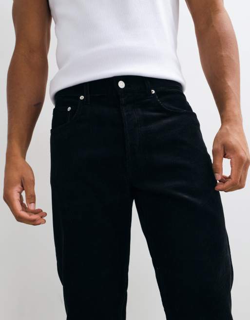 ARKET Ocean pantaloni in velluto a coste dritti neri, 3 di 5