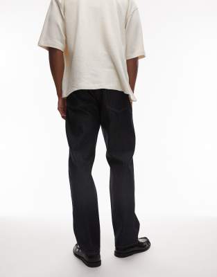 ARKET OCEAN SELVEDGE TURN UP LOOSE STRAIGHT LEG JEANS