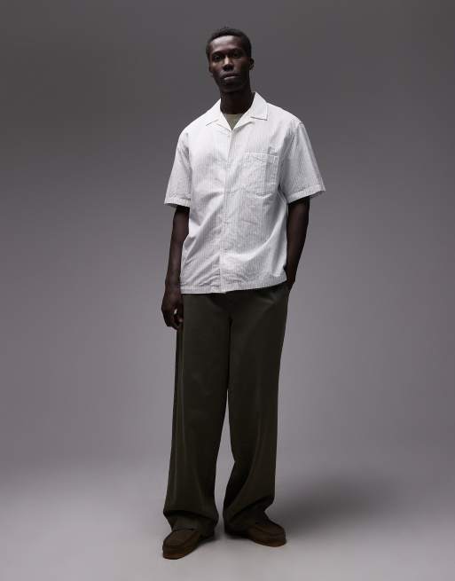 ARKET - Offwhite og oversized skjorte i poplin med tekstur, 2 af 5