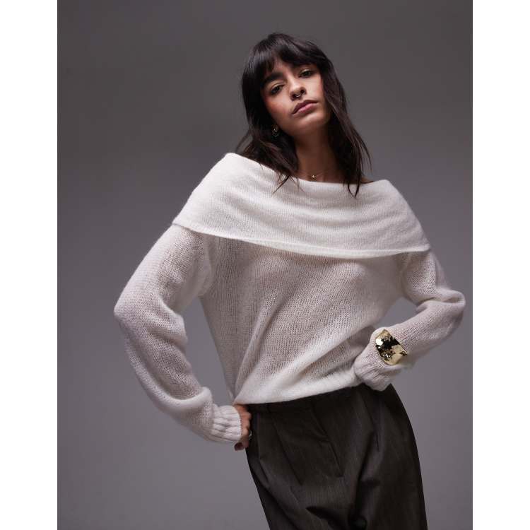 ohootro　Sheer Alpaca Knit ohotoro Alpaca Side Cutting Knit