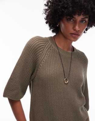 ARKET OPEN KNIT SHORT SLEEVE SWEATER 