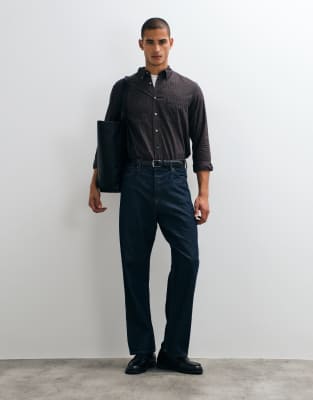 Arket Oversize Fit Twill Shirt In Blue
