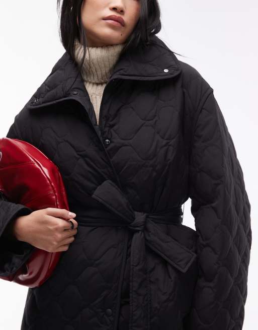 Oversize Steppmantel Mit Hohem Kragen Parka Jacke Mit Breitem