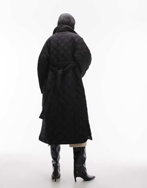 ARKET – Oversize-Midaxi-Steppmantel in Schwarz mit Daunen, hohem