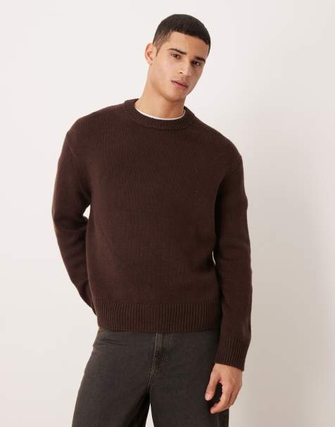 ARKET – Oversize-Pullover aus Wolle in Dunkelbraun - view 1