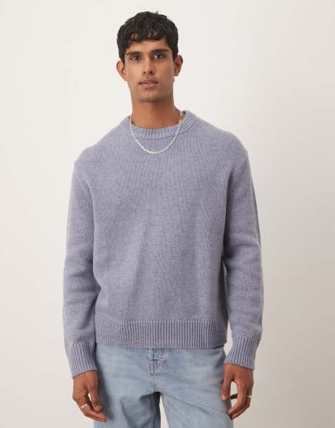 ARKET – Oversize-Pullover aus Wollmix in verwaschenem Blau - view 1